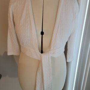 Heart Of Haute White Cable Knit Sweet Sweater